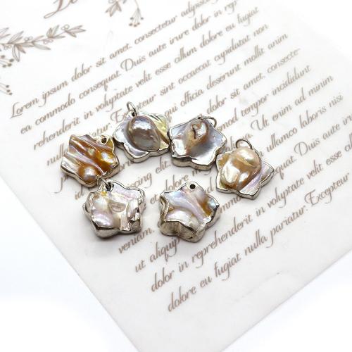 Shell Pendants, Pearl Shell, Flower, DIY, 20mm, Sold By PC