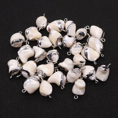 Natural White Shell Pendants, DIY, Size: 10-25mm, Sold By PC