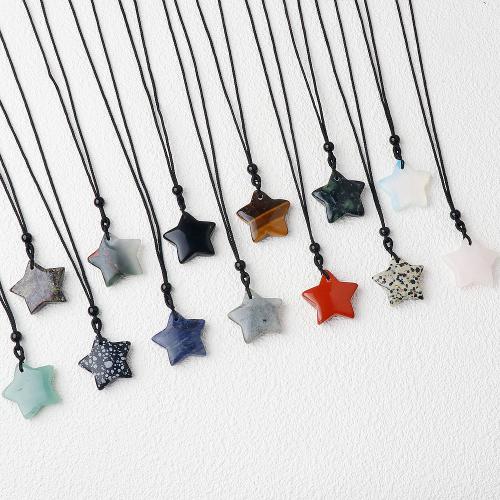 Gemstone Pendants Jewelry, Natural Stone, Star, DIY & different materials for choice, more colors for choice, Sold By PC