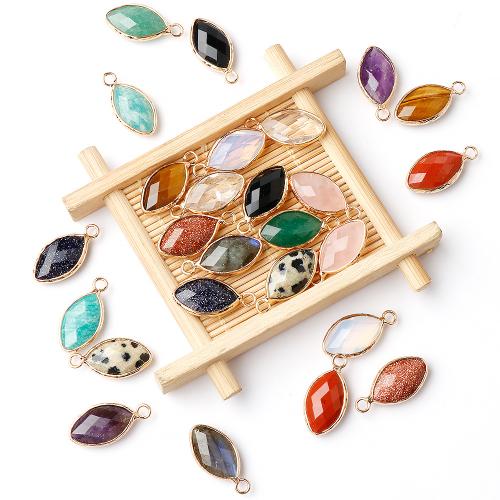 Gemstone Pendants Jewelry, Natural Stone, with Brass, DIY & different materials for choice, more colors for choice, Sold By PC