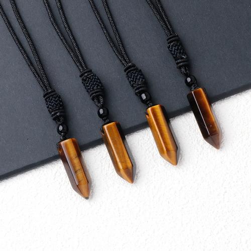 Natural Tiger Eye Pendants, DIY, brown, Sold By PC