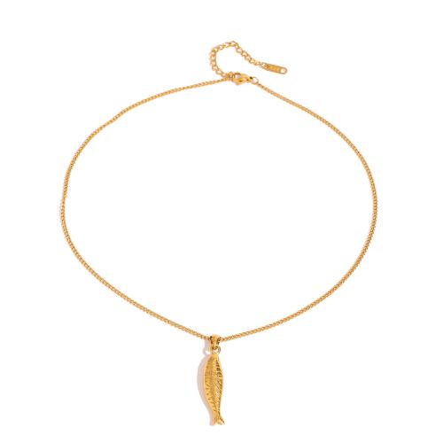 Collier de bijoux en acier inoxydable, Acier inoxydable 304, avec 1.96 Inch chaînes de rallonge, Placage, bijoux de mode & pour femme, doré, Longueur:16.53 pouce, Vendu par PC