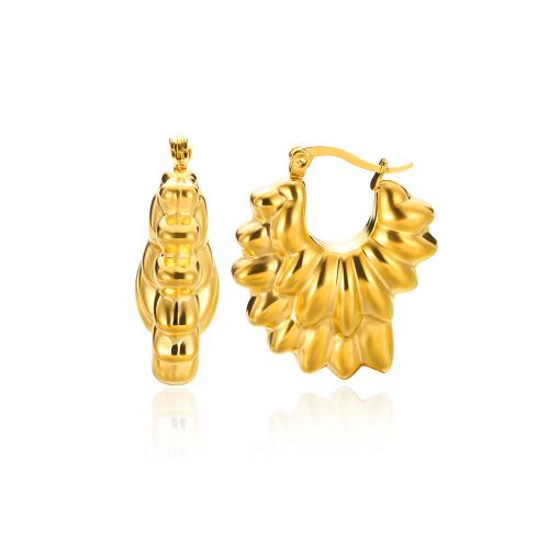 Acier inoxydable Levier Retour Earring, Acier inoxydable 304, Placage, bijoux de mode & pour femme, doré, Vendu par paire