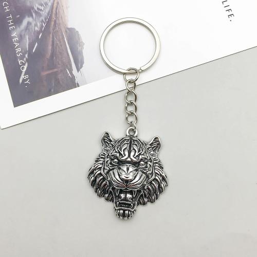 Tibetan Style Key Clasp, Tiger, plated, Unisex, Sold By PC