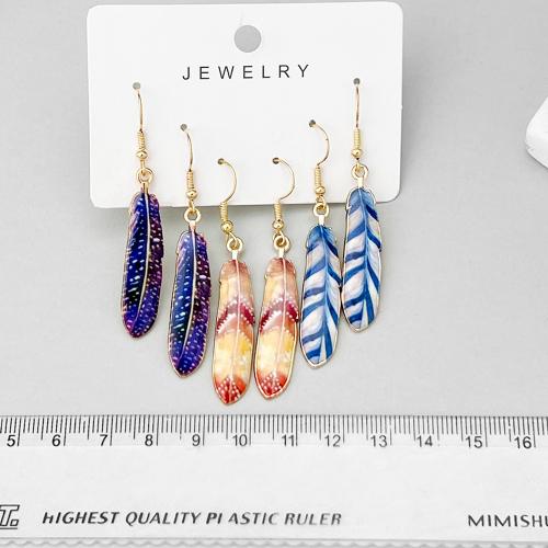 Tibetan Style Drop Earrings, plated, for woman & enamel, Sold By Set