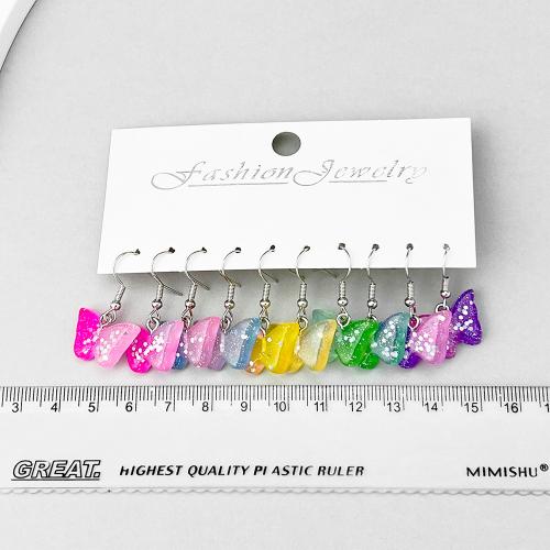 Pendientes de Aleación de Zinc, chapado, para mujer & esmalte, Vendido por Set