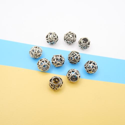 Tibetan Style Jewelry Beads, plated, DIY, more colors for choice, 9mm, 100PCs/Bag, Sold By Bag