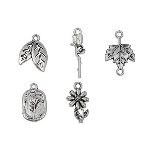 Tibetan Style Pendants, plated, DIY & different styles for choice & double-hole, more colors for choice, 100PCs/Bag, Sold By Bag