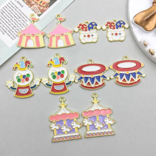 Tibetan Style émail Pendants, alliage de zinc, Placage, DIY, plus de couleurs à choisir, 100PC/sac, Vendu par sac