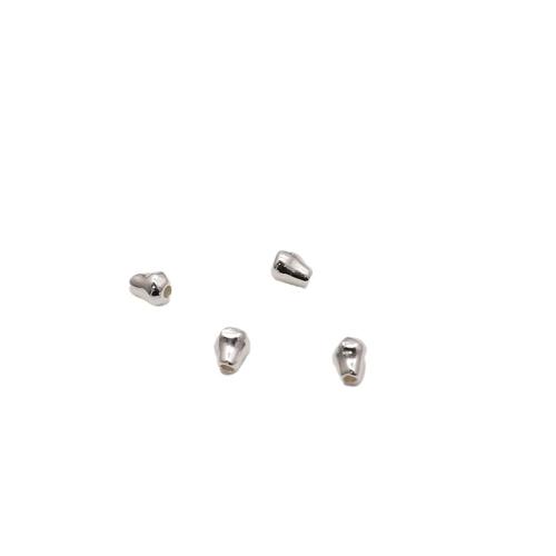 Spacer Beads Jewelry, 925 Sterling Silver, irregular, DIY, silver color, 2.80x2.20mm, Hole:Approx 0.7mm, Sold By PC