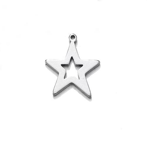 Stainless Steel Pendants, 304 Stainless Steel, Star, plated, DIY & different styles for choice, 11x8x1mm, 100PCs/Bag, Sold By Bag