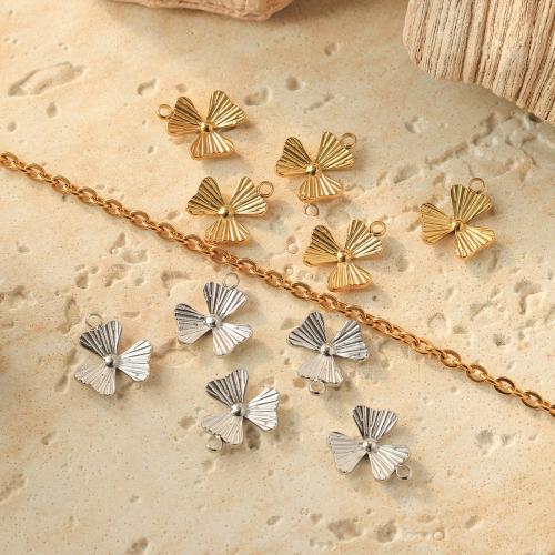 Stainless Steel Flower Pendant, 304 Stainless Steel, Vacuum Ion Plating, DIY, more colors for choice, 14x15mm, 10PCs/Bag, Sold By Bag