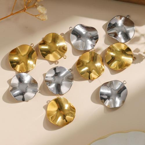 Stainless Steel Pendants, 304 Stainless Steel, Slightly Round, plated, DIY, more colors for choice, 10PCs/Bag, Sold By Bag