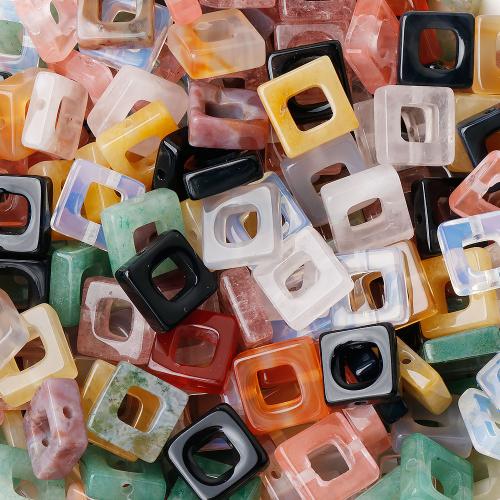 Gemstone Jewelry Beads, Natural Stone, Square, DIY & different materials for choice, more colors for choice, 10mm, Sold By PC