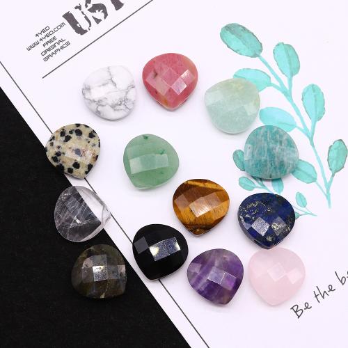 Gemstone Pendants Jewelry, Natural Stone, DIY & different materials for choice, more colors for choice, nickel, lead & cadmium free, 15x15mm, Sold By PC