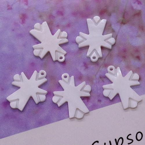 Pendentifs de coquillages blancs naturels, coquille blanche, croix, DIY, blanc, 18x23mm, Vendu par PC