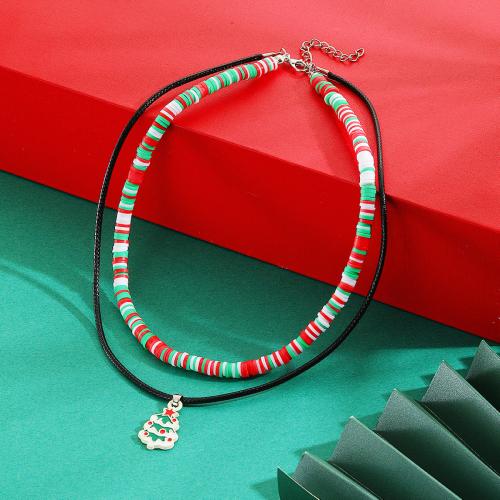 Tibetan Style Jewelry Sets, with Polymer Clay, plated, Christmas Design & different styles for choice & for woman, Sold By PC