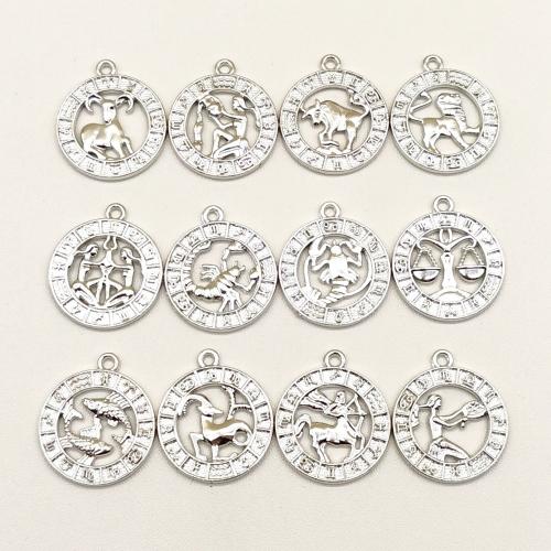 Pendentifs en alliage de zinc, Placage, DIY & styles différents pour le choix, plus de couleurs à choisir, 24x21mm, 100PC/sac, Vendu par sac