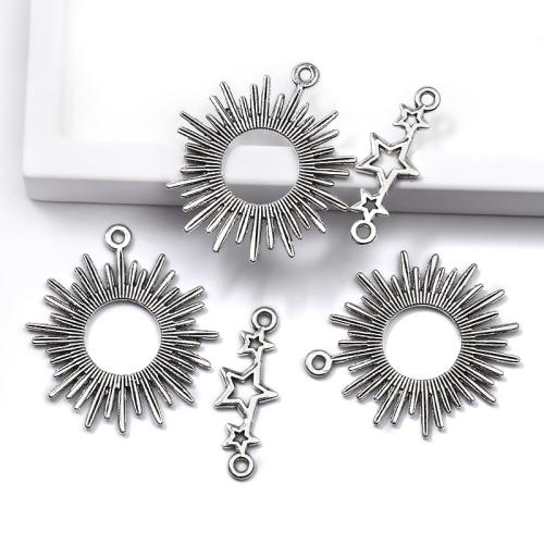 Tibetan Style Pendants, plated, DIY & different styles for choice & double-hole, more colors for choice, 100PCs/Bag, Sold By Bag