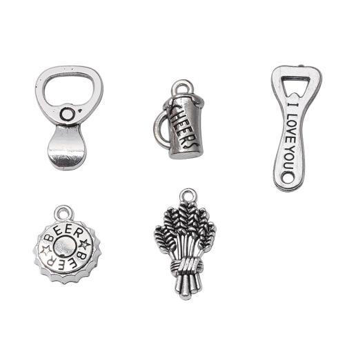 Pendentifs en alliage de zinc, Placage, DIY & styles différents pour le choix, plus de couleurs à choisir, 100PC/sac, Vendu par sac