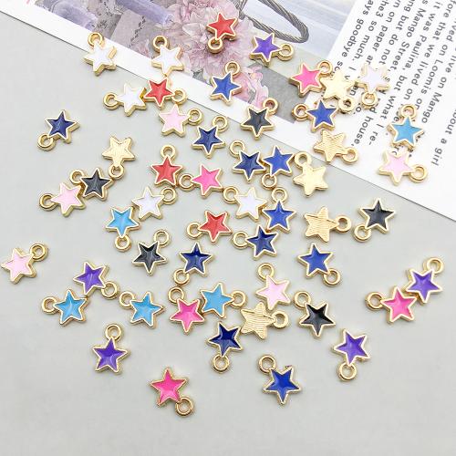 Tibetan Style Enamel Pendants, plated, DIY, more colors for choice, 7x8mm, 100PCs/Bag, Sold By Bag