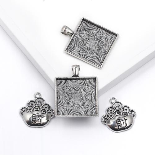 Tibetan Style Pendants, plated, DIY & different styles for choice, more colors for choice, 100PCs/Bag, Sold By Bag