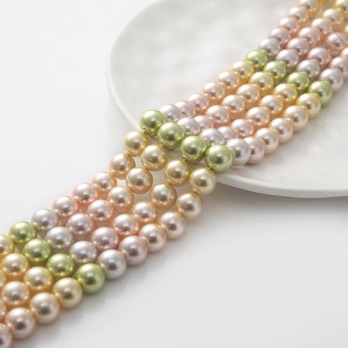 South Sea Shell Beads, Shell Pearl, Round, DIY & different size for choice, mixed colors, Sold Per Approx 38 cm Strand