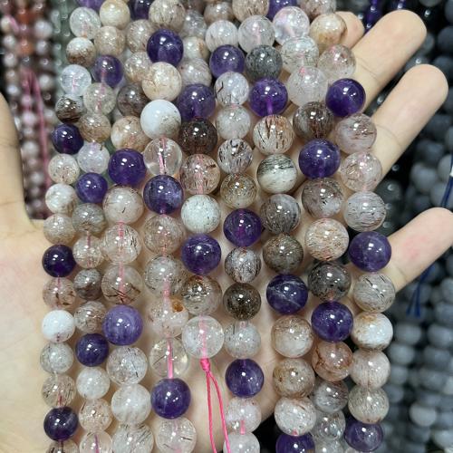 Natural Quartz Jewelry Beads, Round, DIY & different size for choice, mixed colors, Sold By Strand