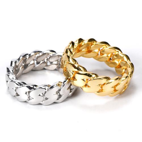 Kupfer Fingerring, plattiert, unisex & verschiedene Größen vorhanden & Micro pave Zirkonia, keine, Größe:7-10, verkauft von PC