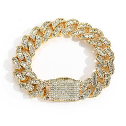 Brass Bracelet, plated, Unisex & different size for choice & micro pave cubic zirconia, more colors for choice, Sold By PC