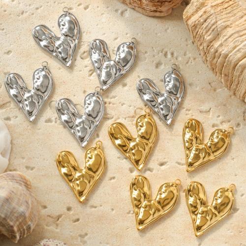 Stainless Steel Heart Pendants, 304 Stainless Steel, Vacuum Ion Plating, DIY, more colors for choice, 22x29mm, 10PCs/Bag, Sold By Bag