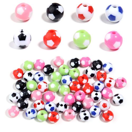 Resin Jewelry Beads, Football, injection moulding, DIY & different size for choice, more colors for choice, Approx 100PCs/Bag, Sold By Bag