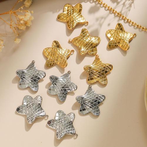 Stainless Steel Pendants, 304 Stainless Steel, Star, Vacuum Ion Plating, DIY, more colors for choice, 25x28mm, 10PCs/Bag, Sold By Bag