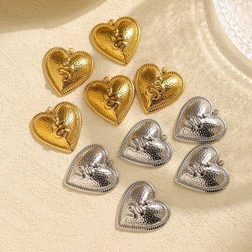 Stainless Steel Heart Pendants, 304 Stainless Steel, plated, DIY, more colors for choice, 10PCs/Bag, Sold By Bag