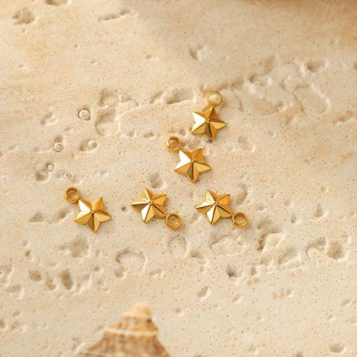 Stainless Steel Pendants, 304 Stainless Steel, Star, plated, DIY, more colors for choice, 10PCs/Bag, Sold By Bag