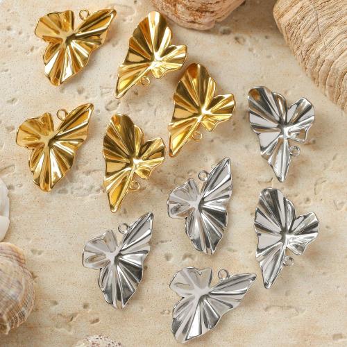 Stainless Steel Pendants, 304 Stainless Steel, Leaf, plated, DIY, more colors for choice, 100Bag/Bag, Sold By Bag