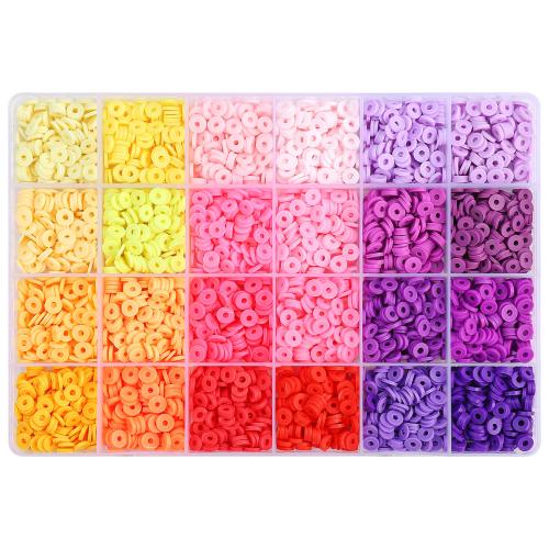 Polymer Clay Beads, with Plastic, DIY, more colors for choice, Approx 3720PCs/Box, Sold By Box