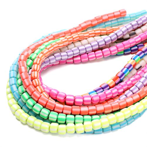 Polymer Clay Beads, DIY, more colors for choice, 6x6mm, Approx 62PCs/Strand, Sold By Strand