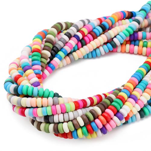 Polymer Clay Beads, DIY, more colors for choice, 6x3mm, Approx 115PCs/Strand, Sold By Strand