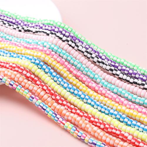 Polymer Clay Beads, DIY, more colors for choice, 6x3mm, Approx 110PCs/Strand, Sold By Strand