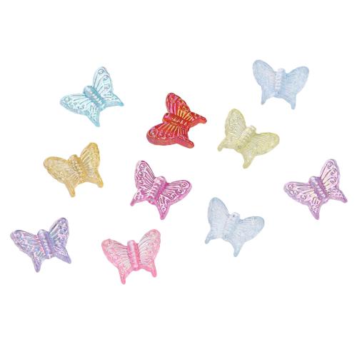 Acrylic Jewelry Beads, Butterfly, DIY, more colors for choice, 15x13mm, 20PCs/Bag, Sold By Bag