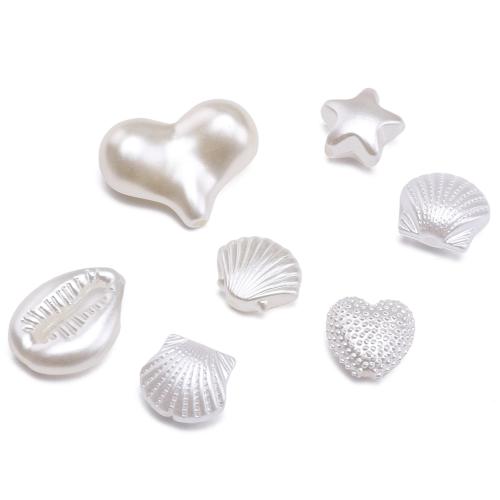 ABS Plastic Beads, ABS Plastic Pearl, DIY & different designs for choice, white, Sold By Bag