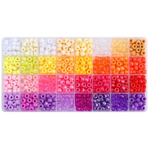 Plastic Beads, DIY, more colors for choice, Approx 640PCs/Box, Sold By Box