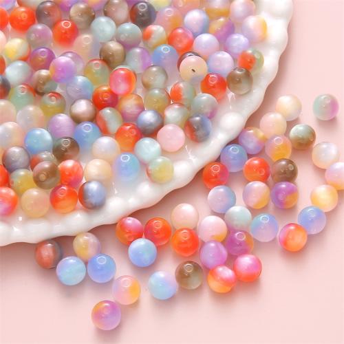 Resin Jewelry Beads, Round, different packing style for choice & DIY, more colors for choice, 8mm, Sold By Bag