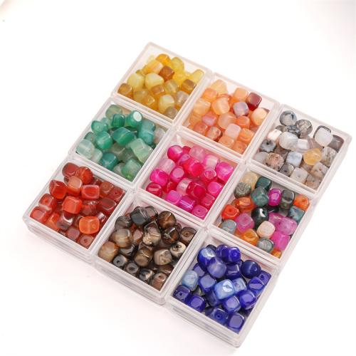 Agate Beads, Square, DIY, more colors for choice, 8mm, 10PCs/Bag, Sold By Bag