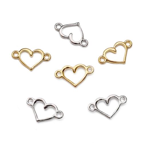 Heart Tibetan Style Connector, plated, DIY, more colors for choice, nickel, lead & cadmium free, 14x8mm, Sold By PC