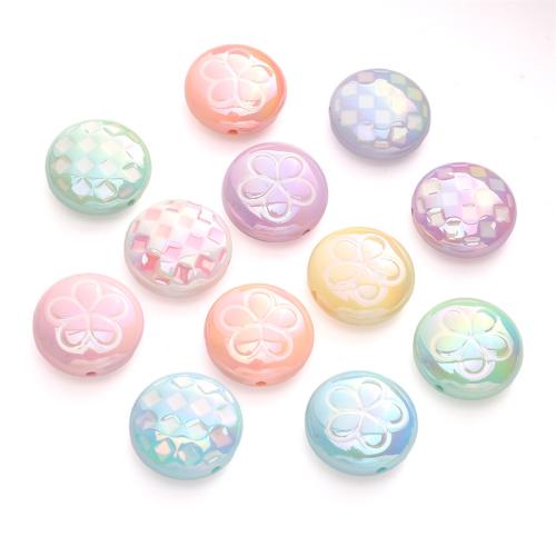 Plated Acrylic Beads, DIY & enamel, more colors for choice, 25mm, 2PCs/Bag, Sold By Bag