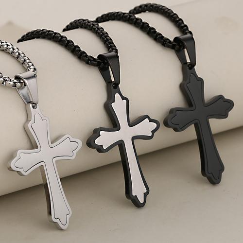 Stainless Steel Cross Pendants, 304 Stainless Steel, plated, DIY, more colors for choice, Sold By PC