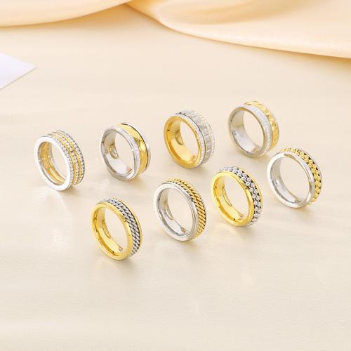 Cubic Zirconia Stainless Steel Finger Ring, 304 Stainless Steel, Vacuum Ion Plating, different size for choice & micro pave cubic zirconia & for woman, more colors for choice, Sold By PC