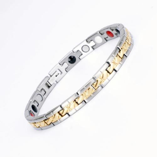 Titanium Steel Bracelet, plated, fashion jewelry & Unisex, more colors for choice, Length:Approx 8 Inch, Sold By PC